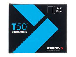 Arrow T50/55 1/2in Staples Pack 1250