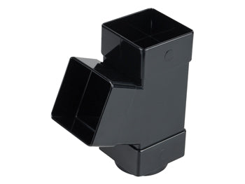 Squareline Pipe Branch 67.5 Degrees 61mm Black