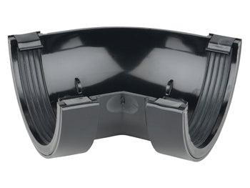 Roundline Gutter Angle 45 Degrees 112mm Black