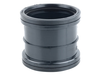 Soil D/S Repair Coupler 110mm 4" Black