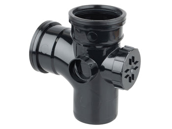 4" Soil S/S Single Branch 45 Degree 110mm Black