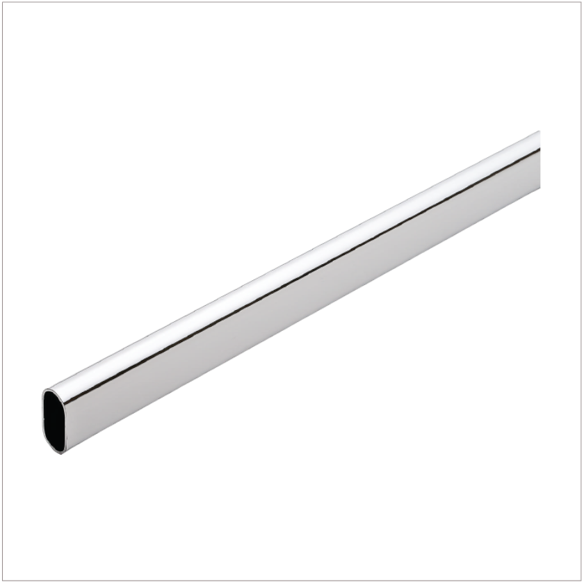 Oval Tube Chrome 6ft