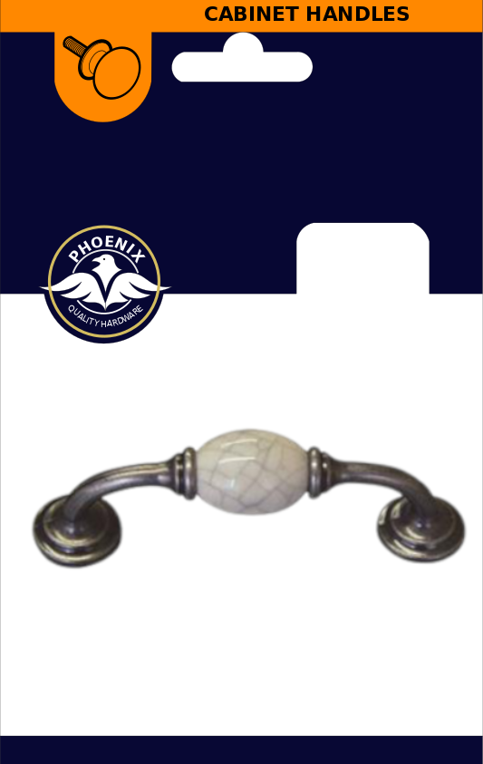 PHX D Handle Pewter White Ceramic 96cm