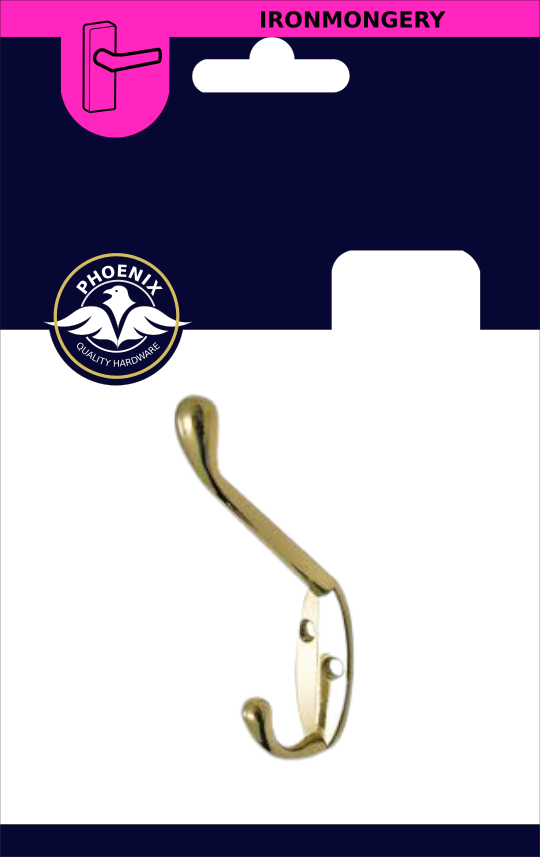 PHX Brass Hat & Coat Hook