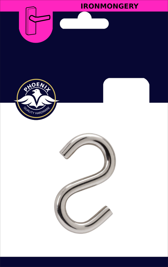 PHX S Hooks Zinc 5mm