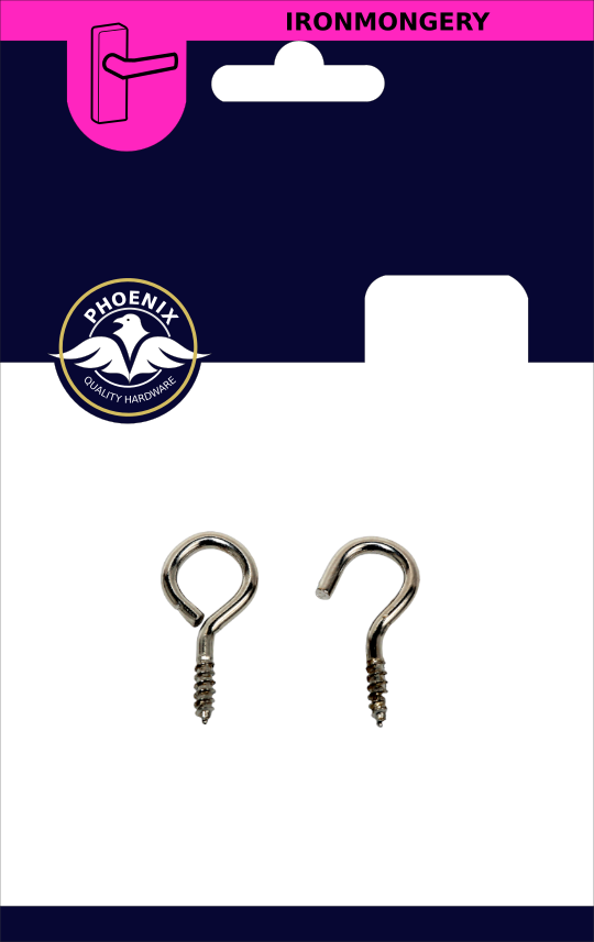 PHX Curtain Wire Hook & Eye Set