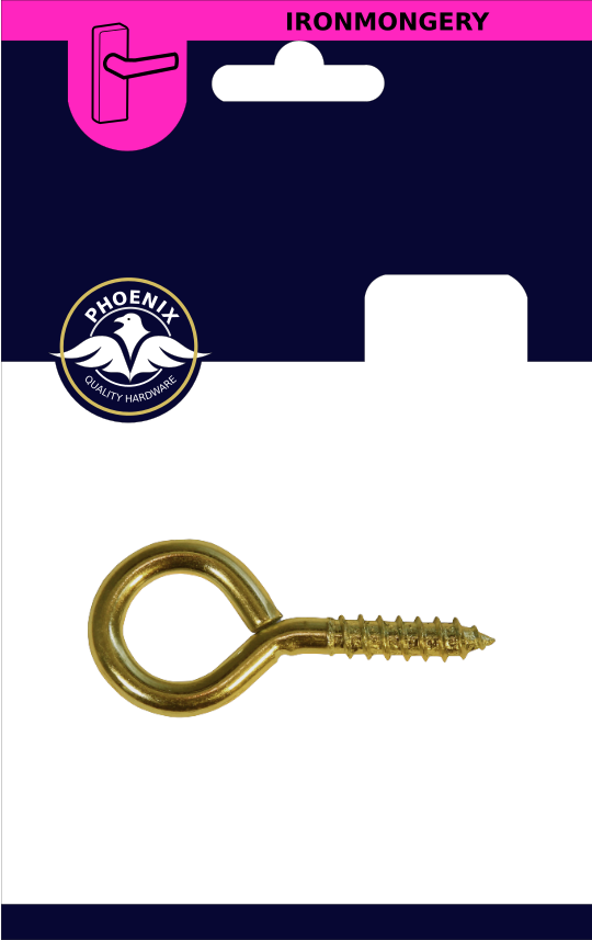 PHX EB Brass Screw Eyes 17x15