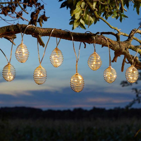 Spiralight 10 Silver Solar String Lights