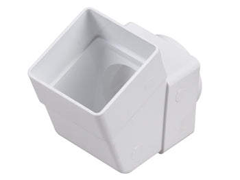 Squareline Offset Bend Socket 61mm White