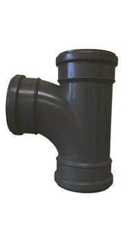4" Soil D/S Single Branch 90 Degree 110mm Black