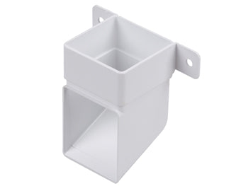 Squareline Pipe Shoe And Bracket 61mm White