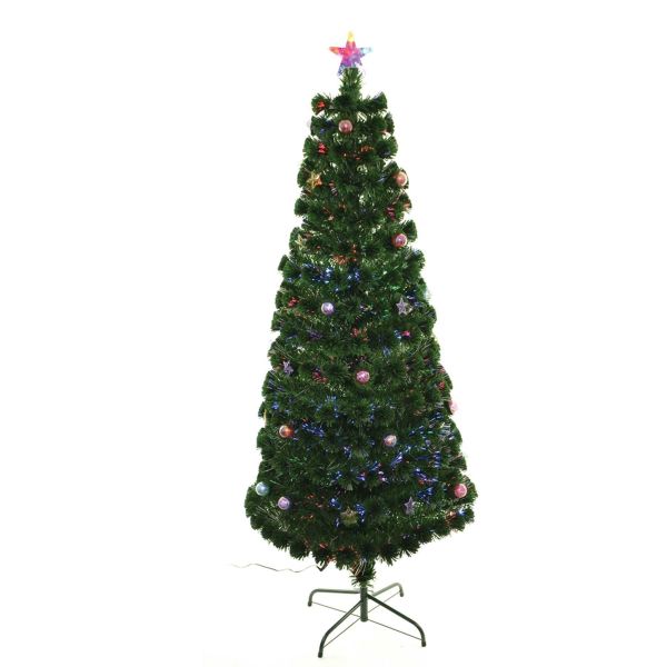 2ft LED Bauble & Star Christmas Tree Fibre Optic