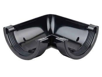 Roundline Gutter Angle 90 Degrees 112mm Black