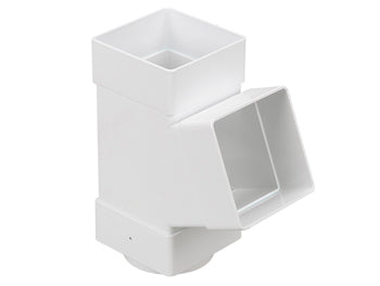 Squareline Pipe Branch 67.5 Degrees 61mm White