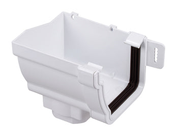 Stormline Stopend Outlet Left-Hand 111mm White