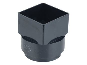 Squareline Outlet Adapter Square To Round 61mm Black