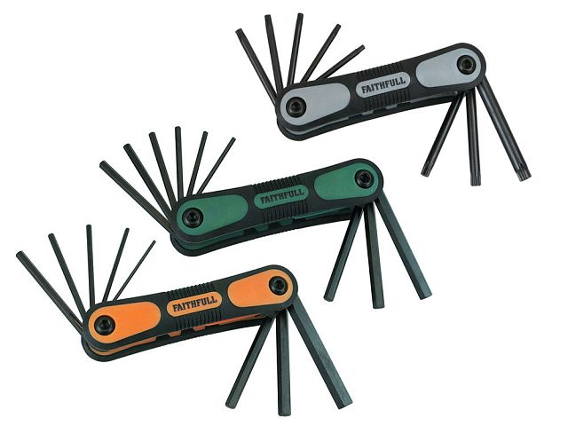 Faithfull Triple Pack Hex Key Sets, AF Metric And Star