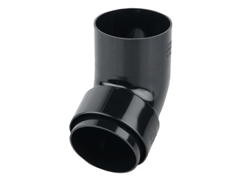 Roundline Offset Bend Spigot 68mm Black