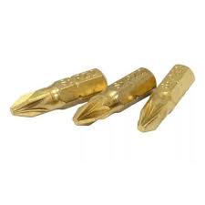 Tala 50mm PZ1 Tin Coated Insert Screwdriver Bit Pozidriv Pack 3