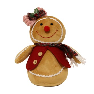 Gingerbread with Bow Doorstop 32cm