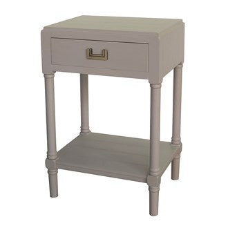 1 Drawer Accent Table White
