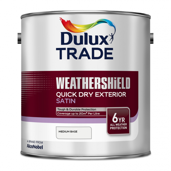 Dulux Weathershield Quick Dry Exterior Satin Medium Base 2.5L