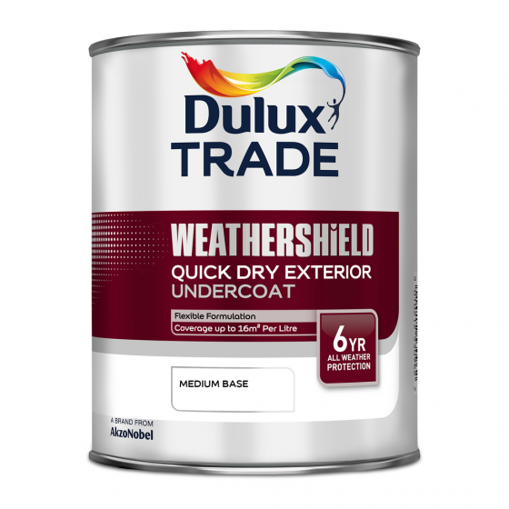Dulux Weathershield Quick Dry Exterior Undercoat Medium Base 1L