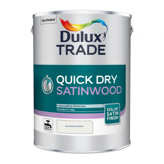 Dulux Quick Dry Satinwood Pure Brilliant White 5L