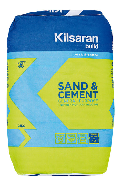 Kilsaran Sand & Cement 25Kg Bag. Pallet prices available