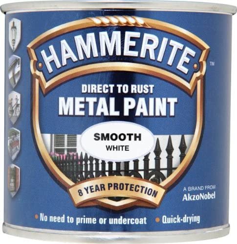 Hammerite Metal Paint Smooth White 250ml