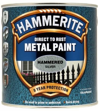 Hammerite Metal Paint Hammered Silver 2.5L