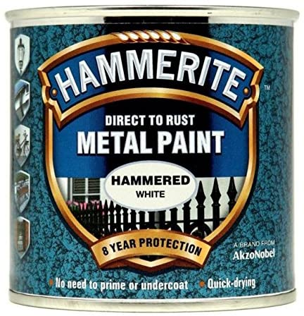 Dulux Hammerite Metal Paint Hammered White 250ml