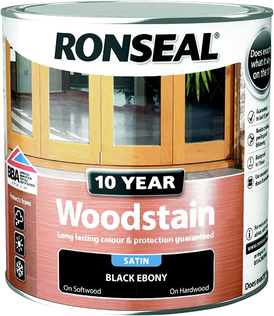 Ronseal Black Ebony 10 Year Woodstain 2.5L