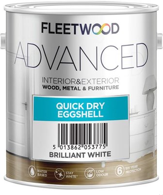 Fleetwood Advanced Quick Dry Eggshell Brilliant White 500ml