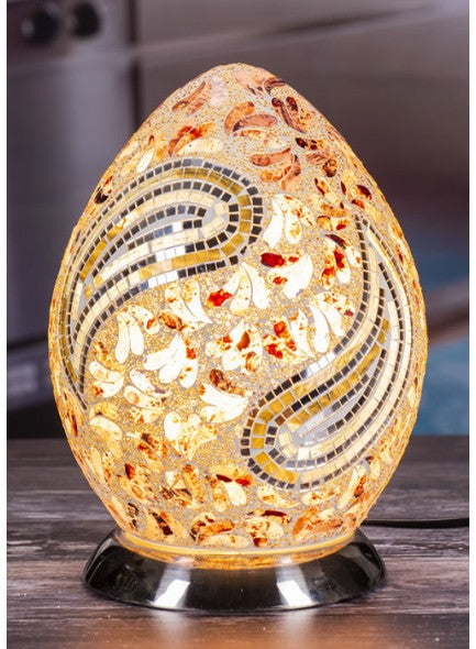 Grange Collection Pink Mosaic Egg Lamp