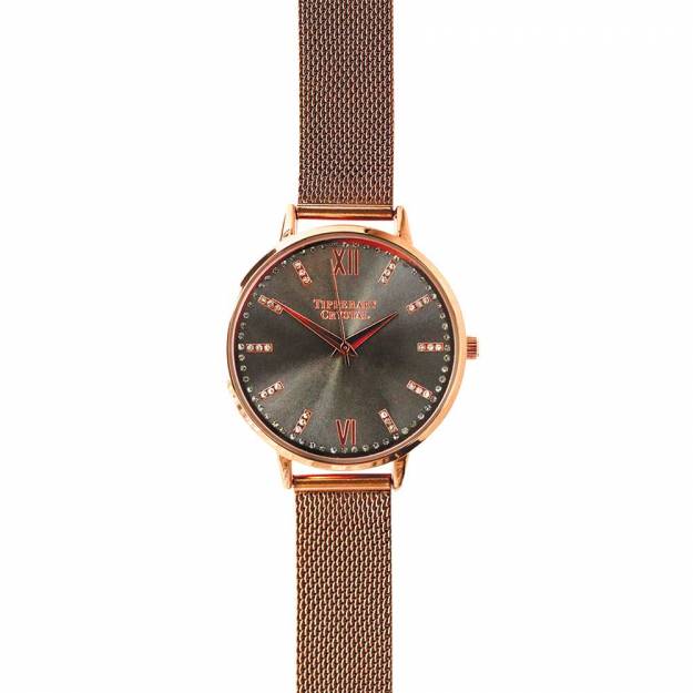 Tipperary Crystal Beverly Hills Rose Gold watch