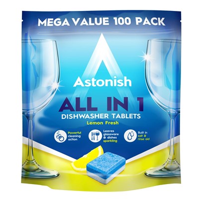 Astonish All in 1 Dishwasher Tablets Lemon 42 Pack