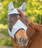 Fly Mask with Ears Pony Silver Grey