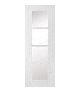 Torea Premium Primed Door White Clear Glass