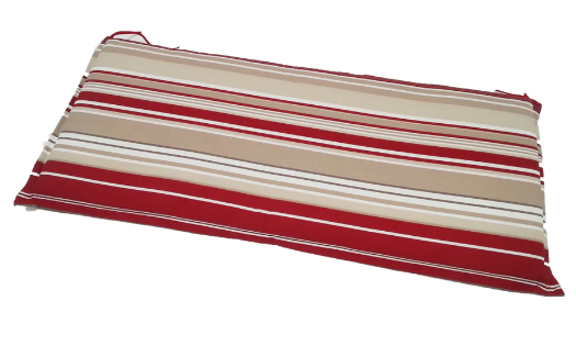2 Seater Bench Cushion Red Stripe