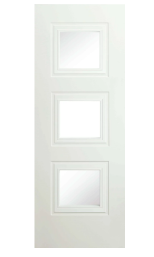 Bergerac 3Lite Clear Premium Primed Door 80x32