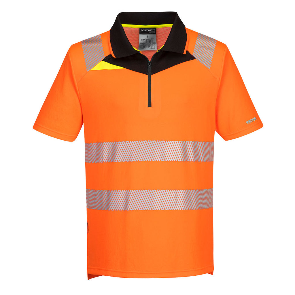 Portwest DX4 Hi-Vis Polo Shirt Orange/Black