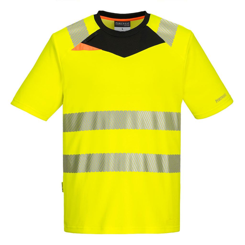 Portwest DX4 Hi-Vis T-Shirt Yellow/Black