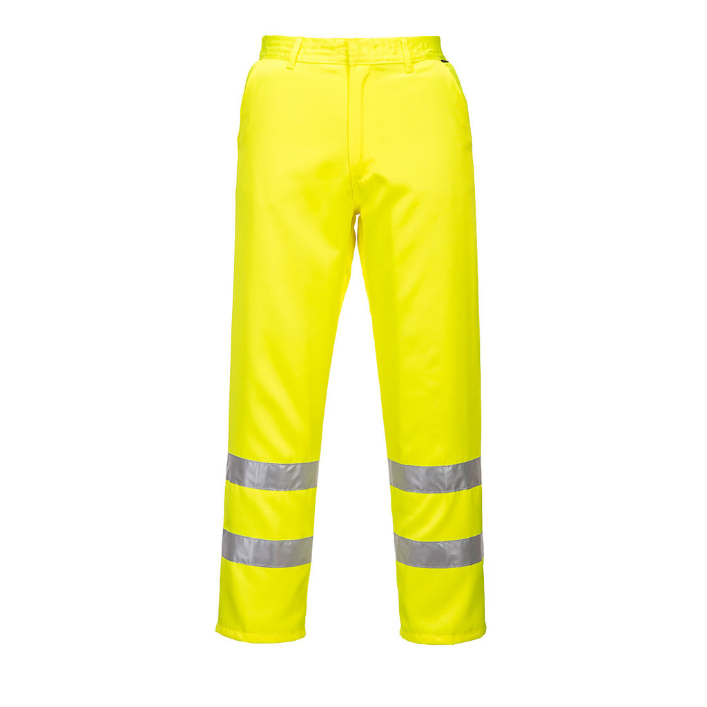 Portwest Hi Vis Poly Cotton Trouser Yellow