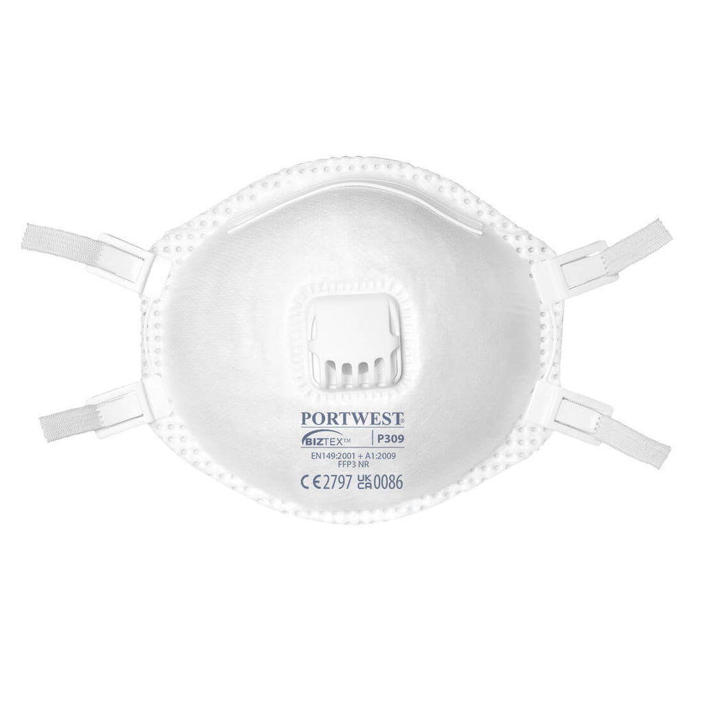 Portwest FFP3 Valved Respirator Blister Pack 2 White