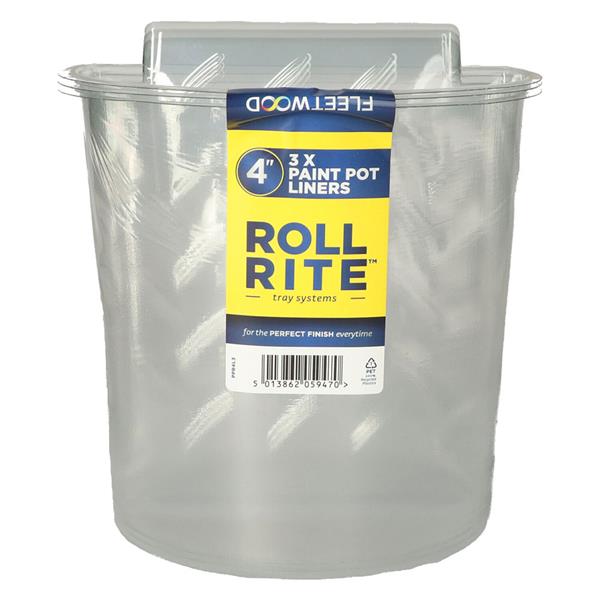 Fleetwood 4" Roll Rite Paint Pot Liners 3PK