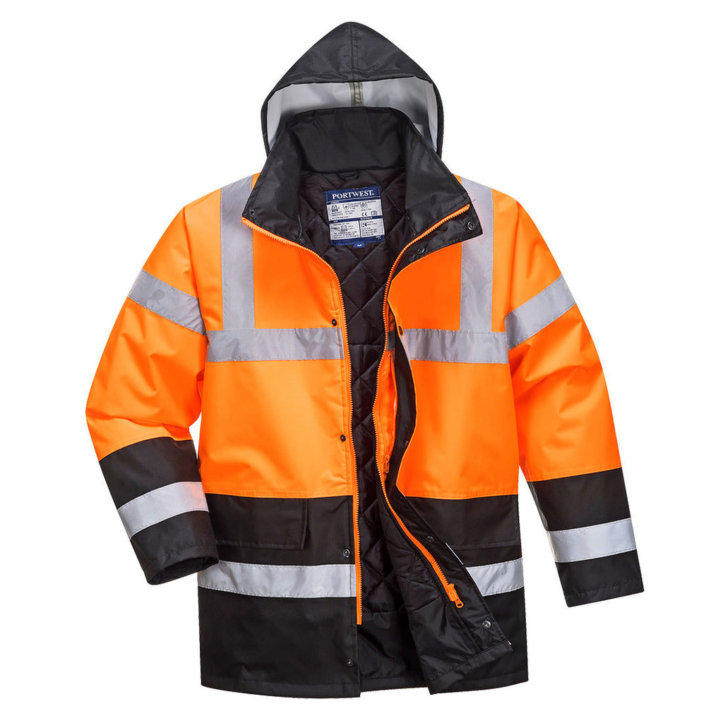 Portwest Hi-Vis Two Tone Traffic Jacket Extra Extra Large Orange