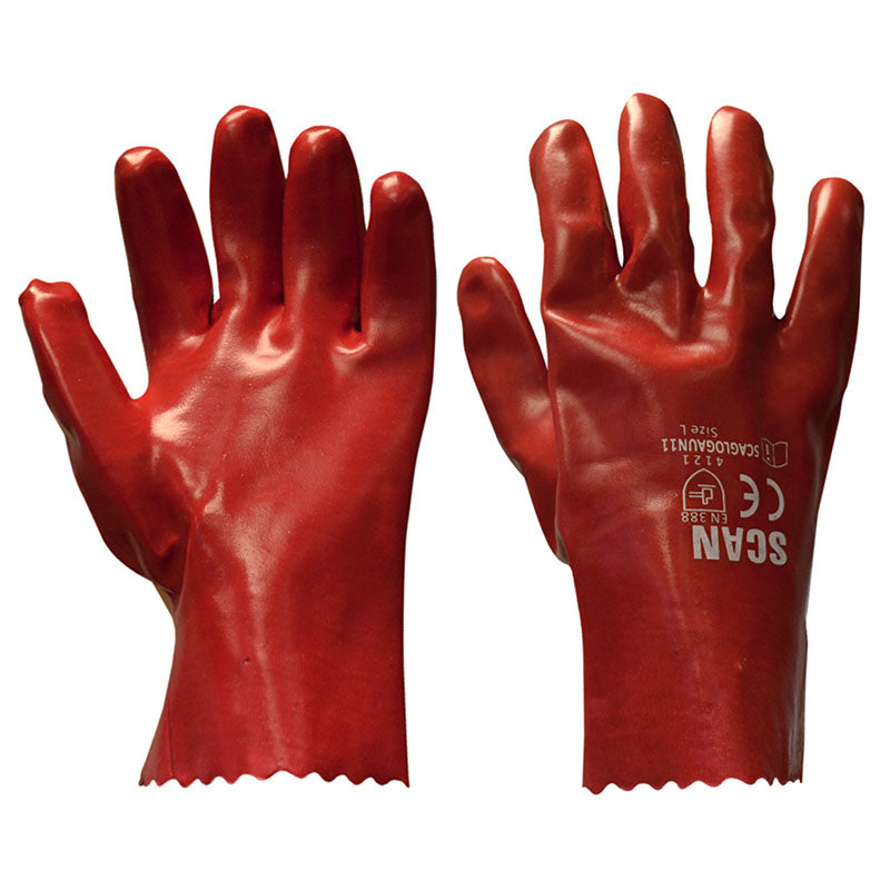 Portwest PVC Gauntlet glove red