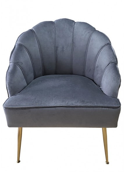 Shell Chair Charcoal With Gold Legs