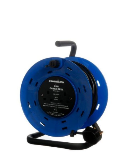2 Gang X 25M Open Cable Reel (13A) ; 1.25Sq